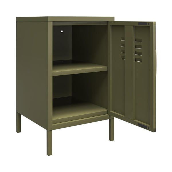 Comodino in metallo color kaki Bradford - Støraa-image-4