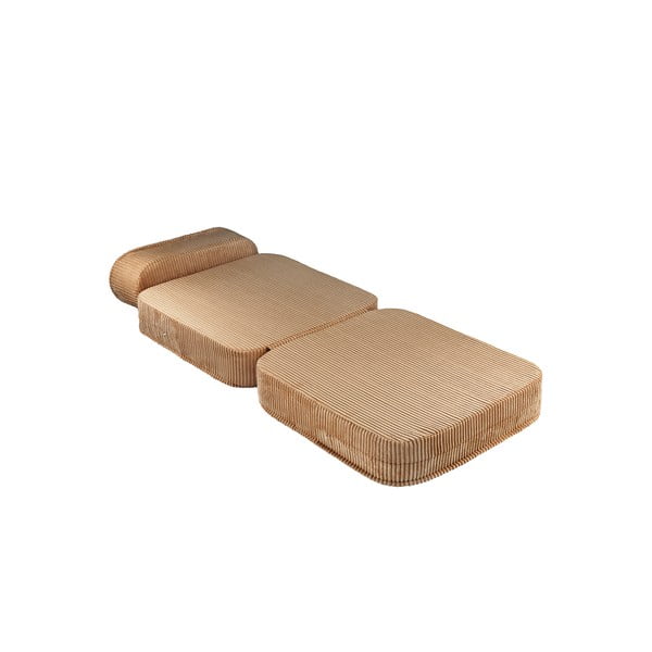 Poltrona per bambini marrone con rivestimento in velluto a coste Flip – Wigiwama-image-2