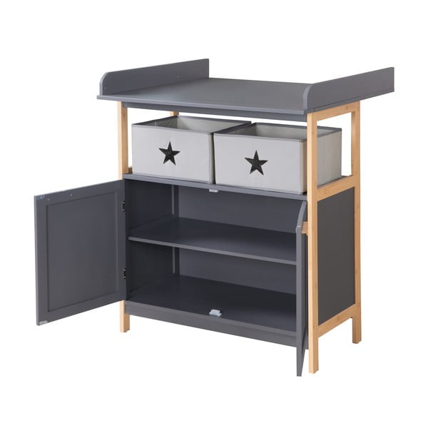 Cassettiera bassa per bambini antracite 87x75 cm Berlin - Roba-image-2