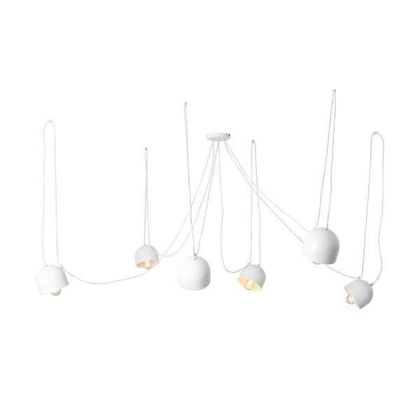 Lampada a sospensione bianca per 6 lampadine Modulo personalizzato Popo - CustomForm
