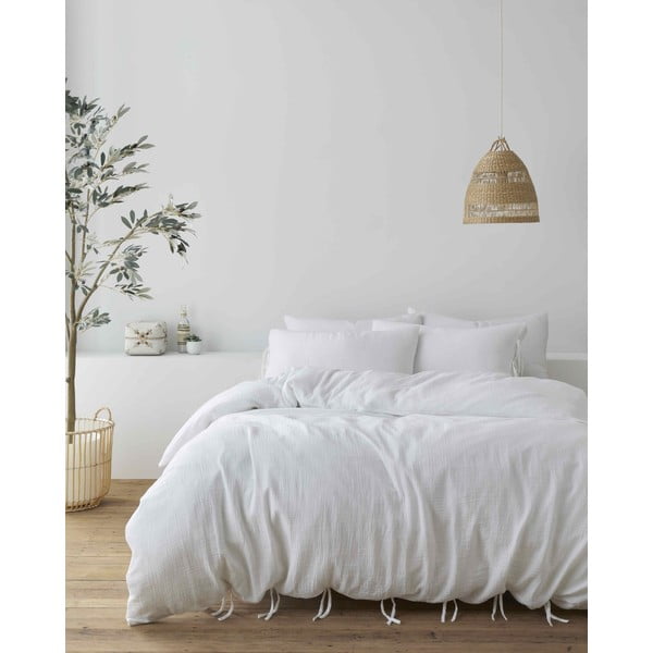 Biancheria da letto in cotone bianco 200x135 cm Afra - Pineapple Elephant