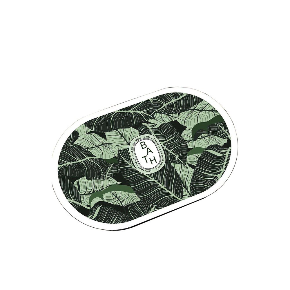 Tappetino per il bagno verde 60x100 cm Aleas – Foutastic | Tappeti per il bagno