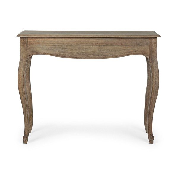 Tavolo consolle colore naturale scuro in mango massiccio 40x100 cm Domitille – Bizzotto-image-3