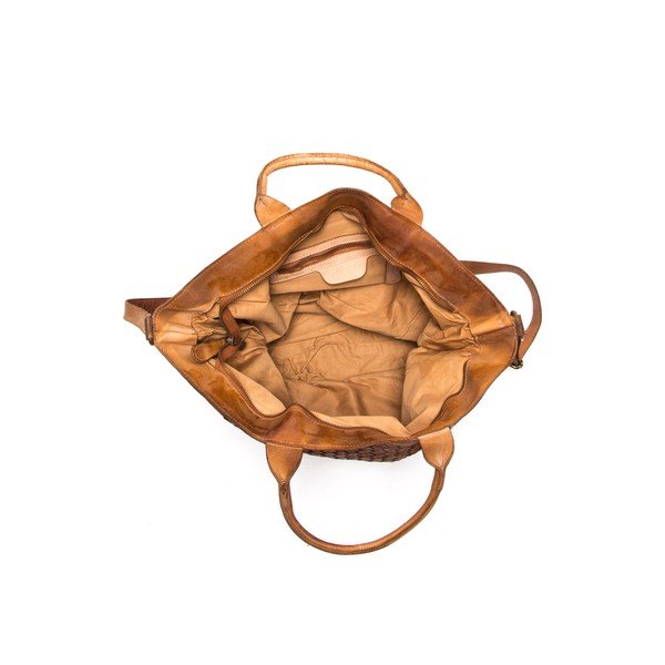 Kožená kabelka Anna Luchini 14 Cognac-image-3