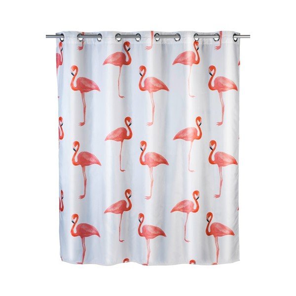 Tenda da doccia con rivestimento antimuffa , 180 x 200 cm Flamingo - Wenko