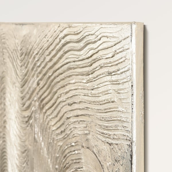 Quadro dipinto a mano 88x118 cm Metallic Silver - Malerifabrikken-image-3