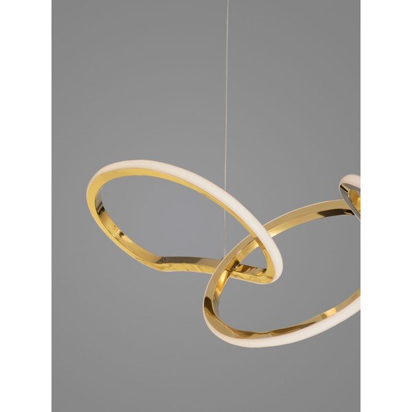 Lampadario LED dorato in alluminio con intensità regolabile Girish – Nova Luce-image-2