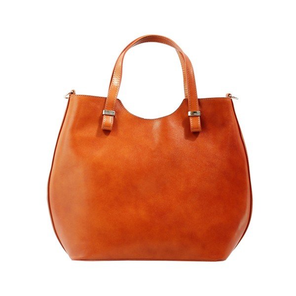 Borsa Denisse in pelle marrone cognac - Chicca Borse