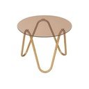 Tavolino rotondo con piano in vetro ø 50 cm Ventana Round – Leitmotiv