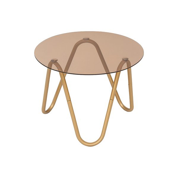 Tavolino rotondo con piano in vetro ø 50 cm Ventana Round – Leitmotiv