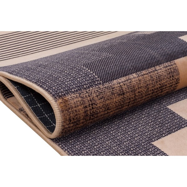 Tappeto lavabile marrone e beige 300x100 cm - Vitaus-image-3