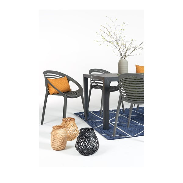 Set di mobili da giardino grigi con 6 sedie Joanna Thor - Le Bonom-image-2