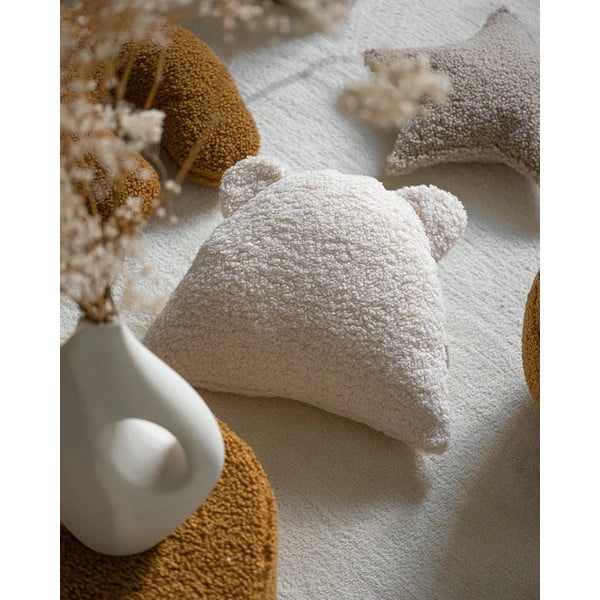 Cuscino per divano da bambini color crema con rivestimento in bouclé Bear – Wigiwama-image-3