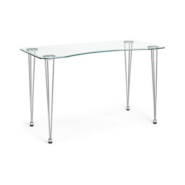 Scrivania con piano in vetro 60x120 cm Rondo – Bizzotto