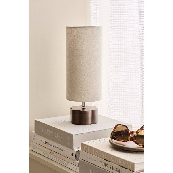 Lampada da tavolo marrone/beige in lino (altezza totale 33,5 cm) Joline – Ellos Home-image-2