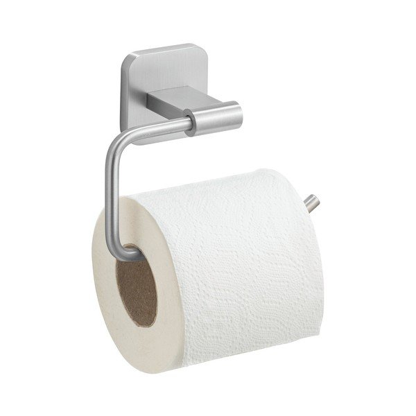 Porta carta igienica senza foratura color argento opaco in acciaio inox con aggancio Turbo-loc Porto – Wenko