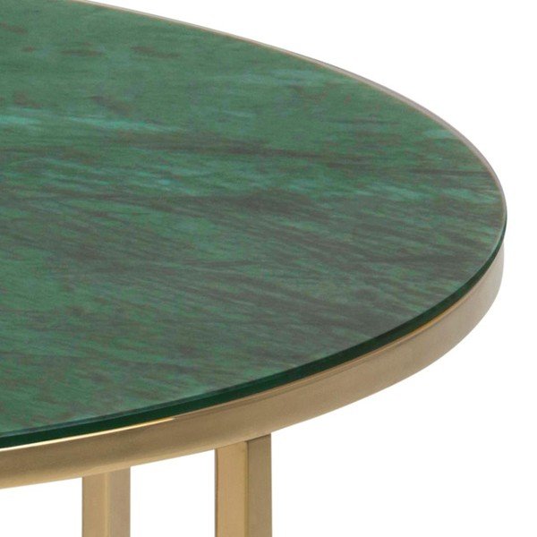 Tavolino rotondo verde ø 80 cm Alisma - Actona-image-1