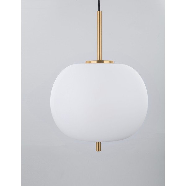 Lampadario bianco/color ottone in vetro ø 30 cm Lato – Nova Luce-image-2
