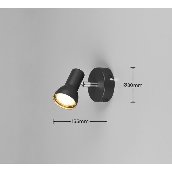 Faretto nero ø 8 cm Cantar – Reality-image-4