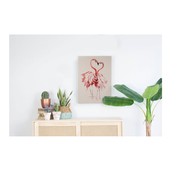 Pittura su tela Fenicottero, 40 x 60 cm - Surdic-image-1