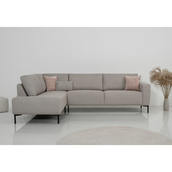 Divano angolare beige (con penisola a sinistra) Loosdrecht – Scandic-image-1