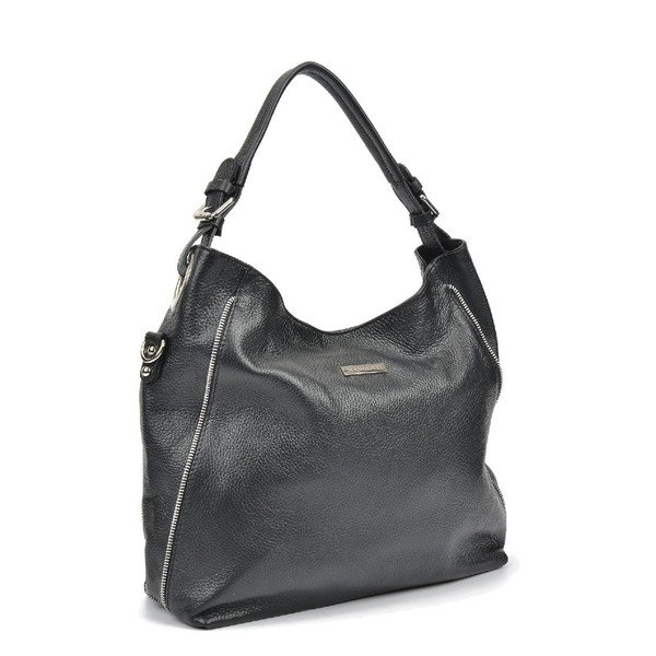 Černá kožená kabelka Mangotti Bags Anna-image-1