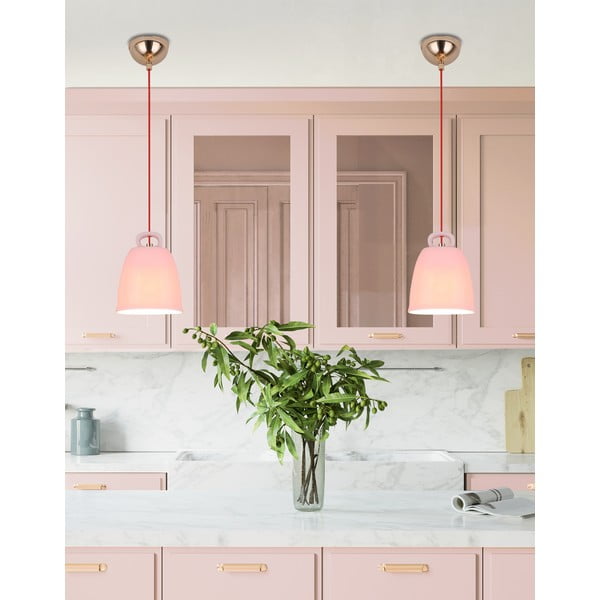 Lampadario rosa con paralume in ceramica Sewilla – Candellux Lighting-image-3