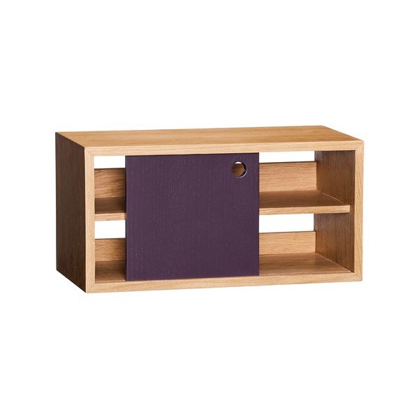 Mensola burgundy/di colore naturale con effetto rovere 40 cm Slide – Hübsch-image-3