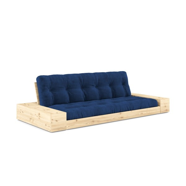 Divano letto in velluto a coste blu 244 cm Base - Karup Design