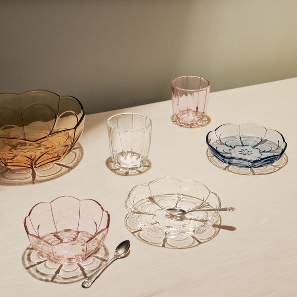 Ciotole in vetro rosa chiaro in set di 2 pezzi ø 13 cm Lily - Holmegaard-image-1