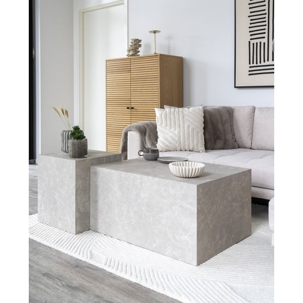 Tavolino in marmo 60x80 cm Prague - House Nordic-image-1