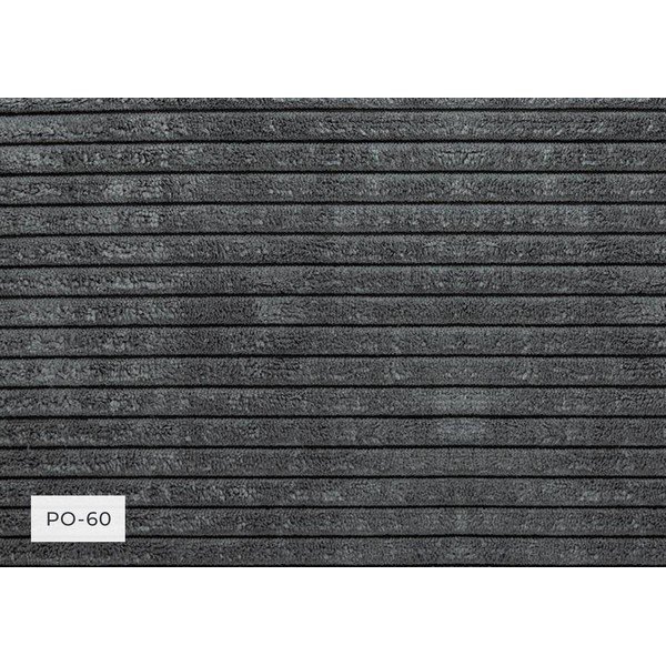 Chaise longue grigia (con penisola a sinistra) con rivestimento in velluto a coste Chic Charlotte – Miuform-image-4