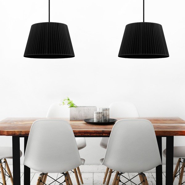 Apparecchio a sospensione nero a due bracci KAMI Elementary M 2S Kami - Sotto Luce-image-1