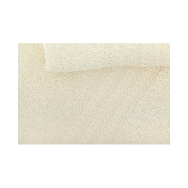 Set di 2 asciugamani e telo da bagno in cotone color crema Rainbow - Foutastic-image-1