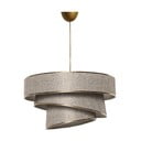 Lampadario beige/dorato con paralume in tessuto ø 40 cm Couper – Opviq lights