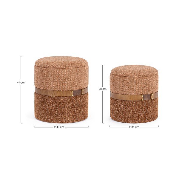 Poggiapiedi marrone cognac Talya – Bizzotto-image-2