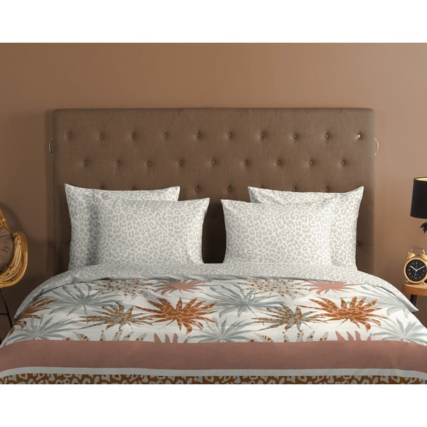 Biancheria da letto in cotone bianco e grigio chiaro per letto singolo 140x200 cm - Good Morning-image-2