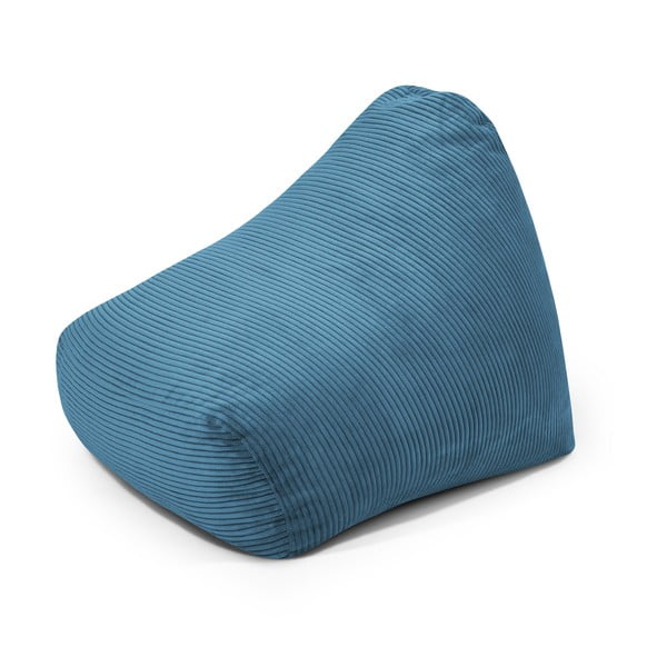 Pouf a sacco per bambini blu con rivestimento in velluto a coste Snug 80 – SLOWDOWN