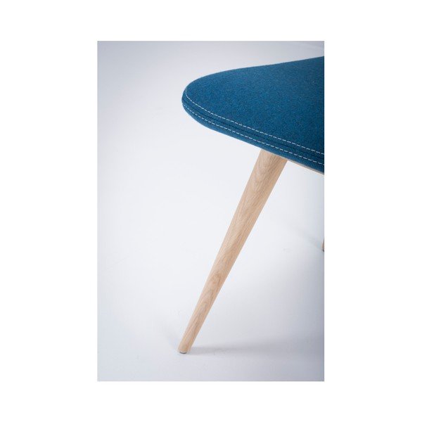 Sedia in legno di quercia blu Ena - Gazzda-image-2