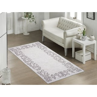 Tappeto in cotone grigio e beige , 80 x 150 cm Orkide - Vitaus