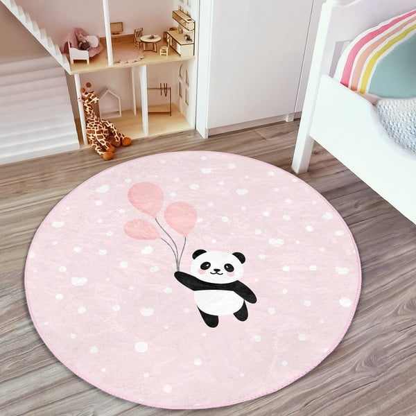Tappeto rosa per bambini ø 100 cm Comfort - Mila Home-image-3