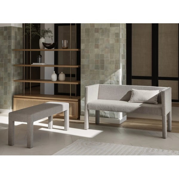 Panca beige in tessuto bouclé Sitta - Blomus-image-3