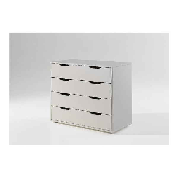 Cassettiera bianca Pino - Vipack-image-1