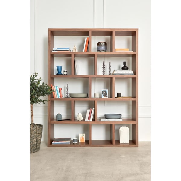 Libreria marrone effetto noce 150x198 cm Berlin - TemaHome-image-1