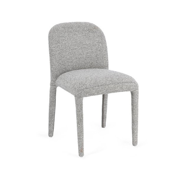Sedia da pranzo grigia in bouclé Antara – Bizzotto