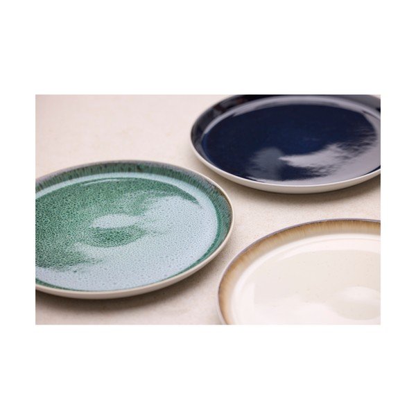 Piatto bianco/verde in gres ø 27 cm Gastro White/Green – Bitz-image-4