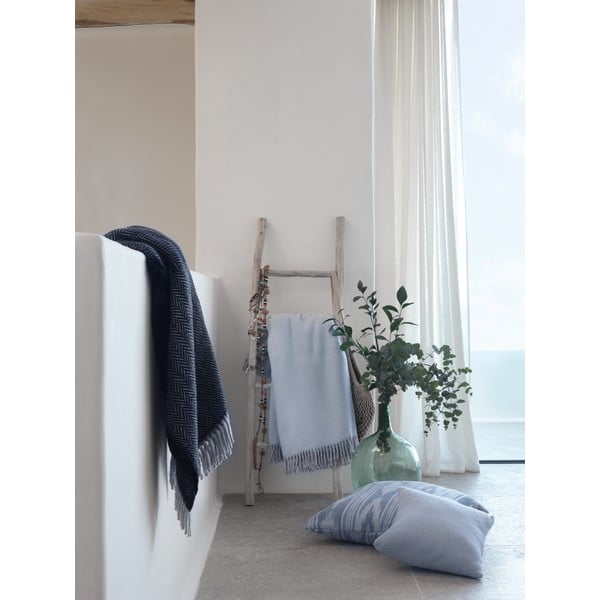 Plaid blu navy con cotone II, 140 x 180 cm Skyline - Euromant-image-3