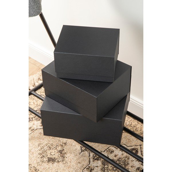 Scatole di cartone con coperchio in set da 3 pezzi Ilse - Bigso Box of Sweden-image-1