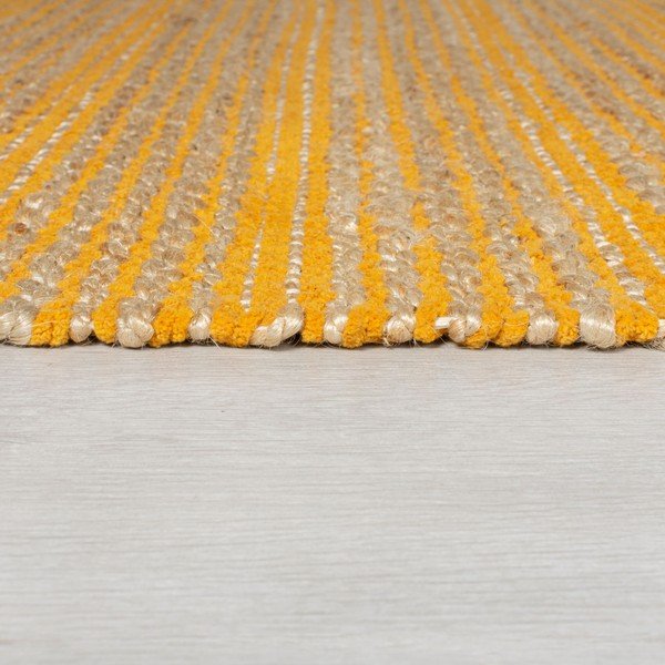 Tappeto giallo in iuta tessuto a mano 160x230 cm Equinox – Flair Rugs-image-3