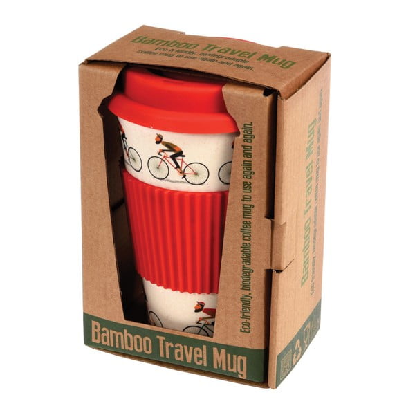 Tazza da viaggio in bambù con dettagli rossi, 400 ml Le Bicycle - Rex London-image-2